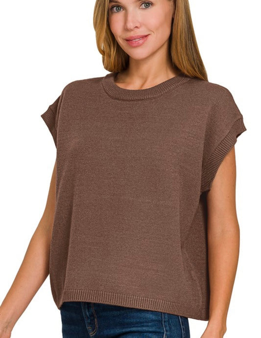 Oversized Viscose Sweater Vest