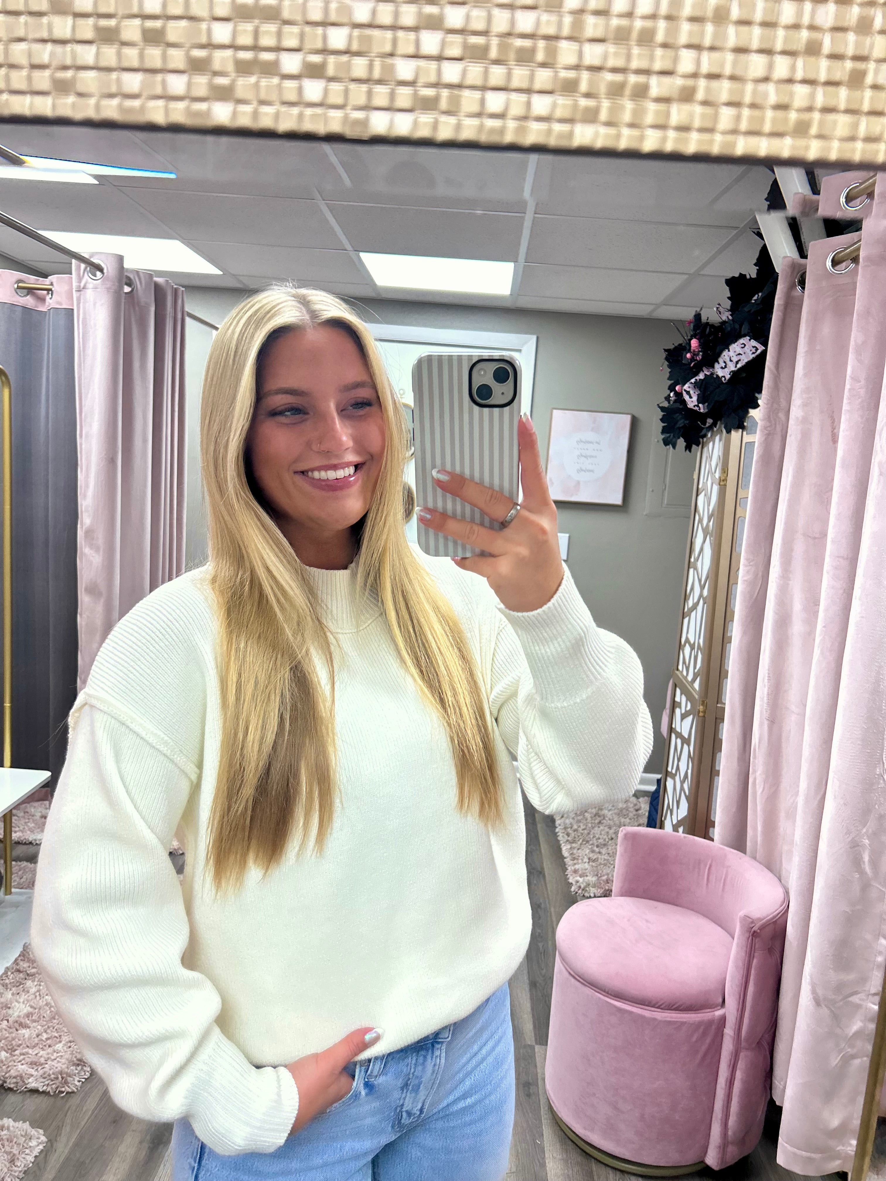 Thickband Drop Shoulder Sweater