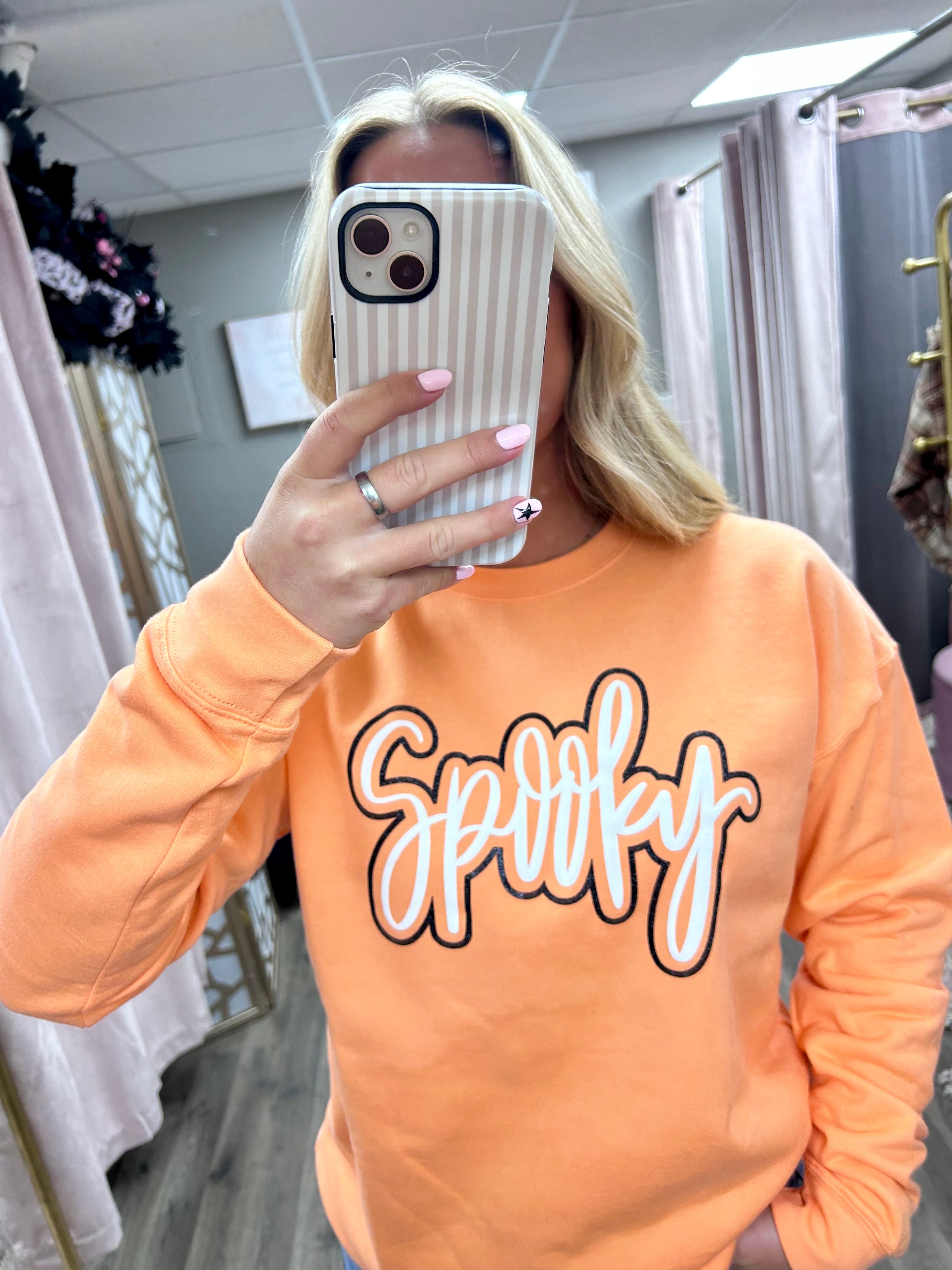 Spooky Puff Glitter Crewneck