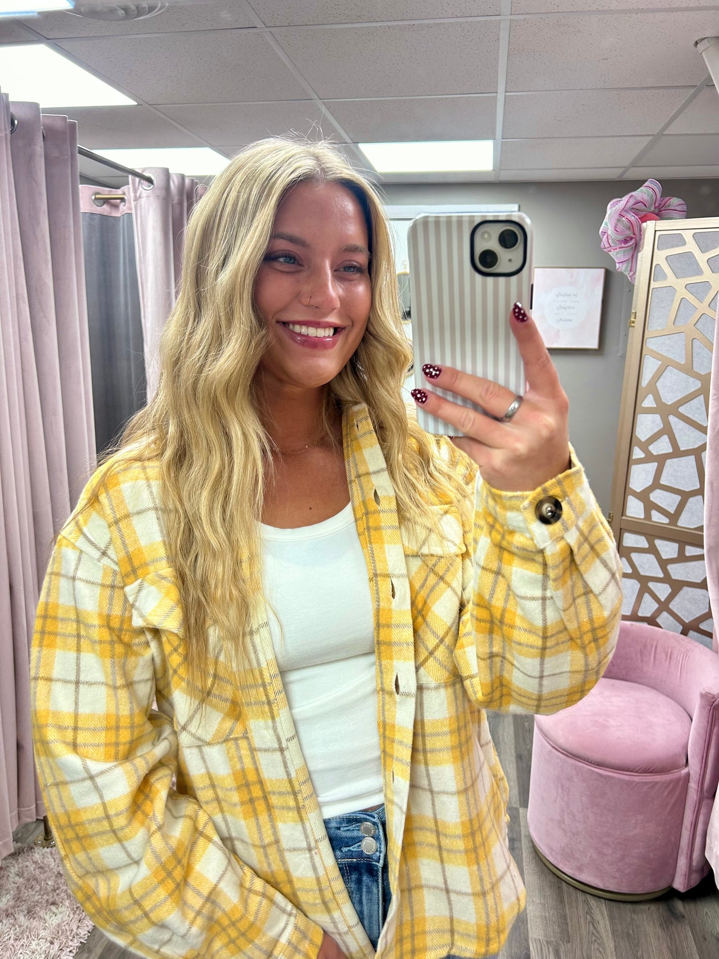 Collared Plaid Shacket