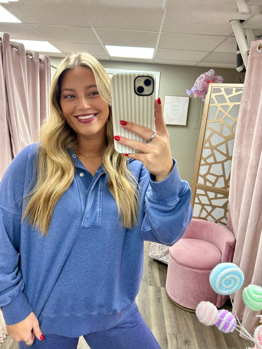 French Terry Quarter Snap Sweatshirt