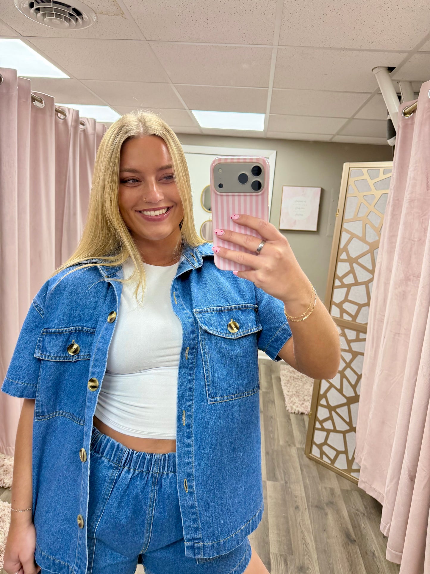 Button Up Denim Shirt