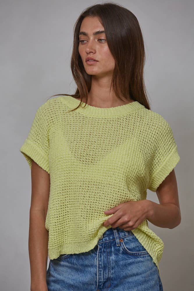 Sweater Short Sleeve Crew Neck