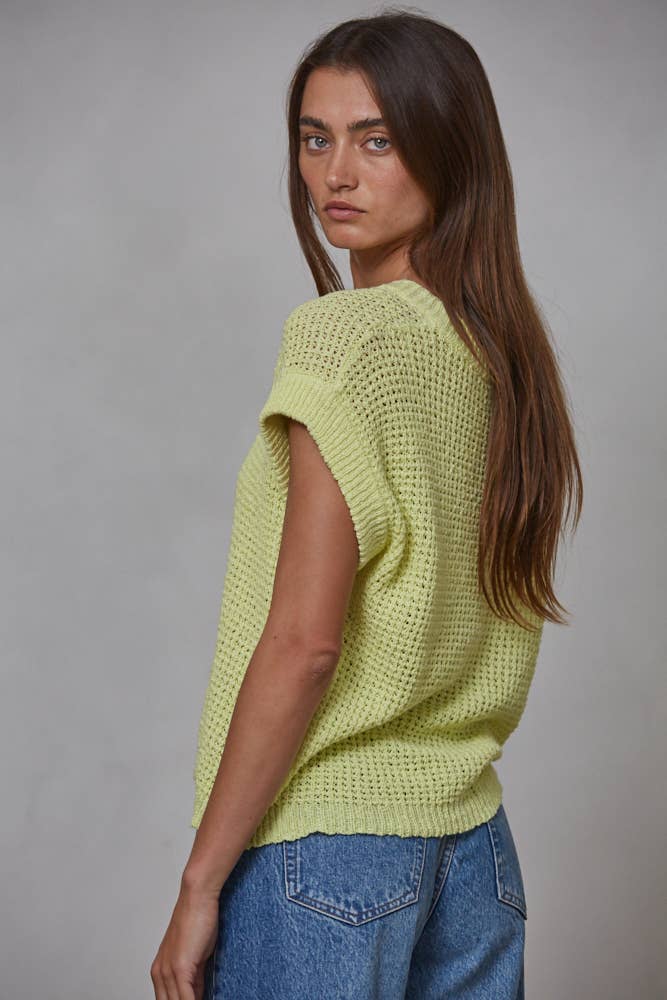 Sweater Short Sleeve Crew Neck