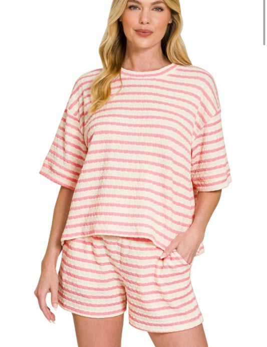 Striped Tee & Short Set
