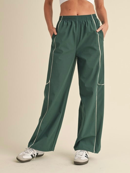 Track Pants w/ Contrast Piping