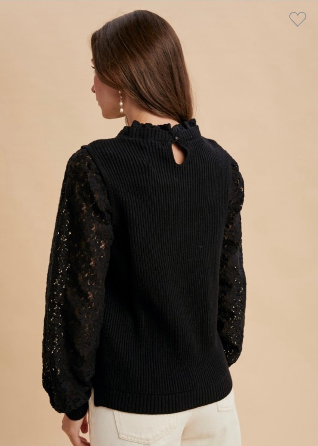 Mix Media Rib Sweater Top