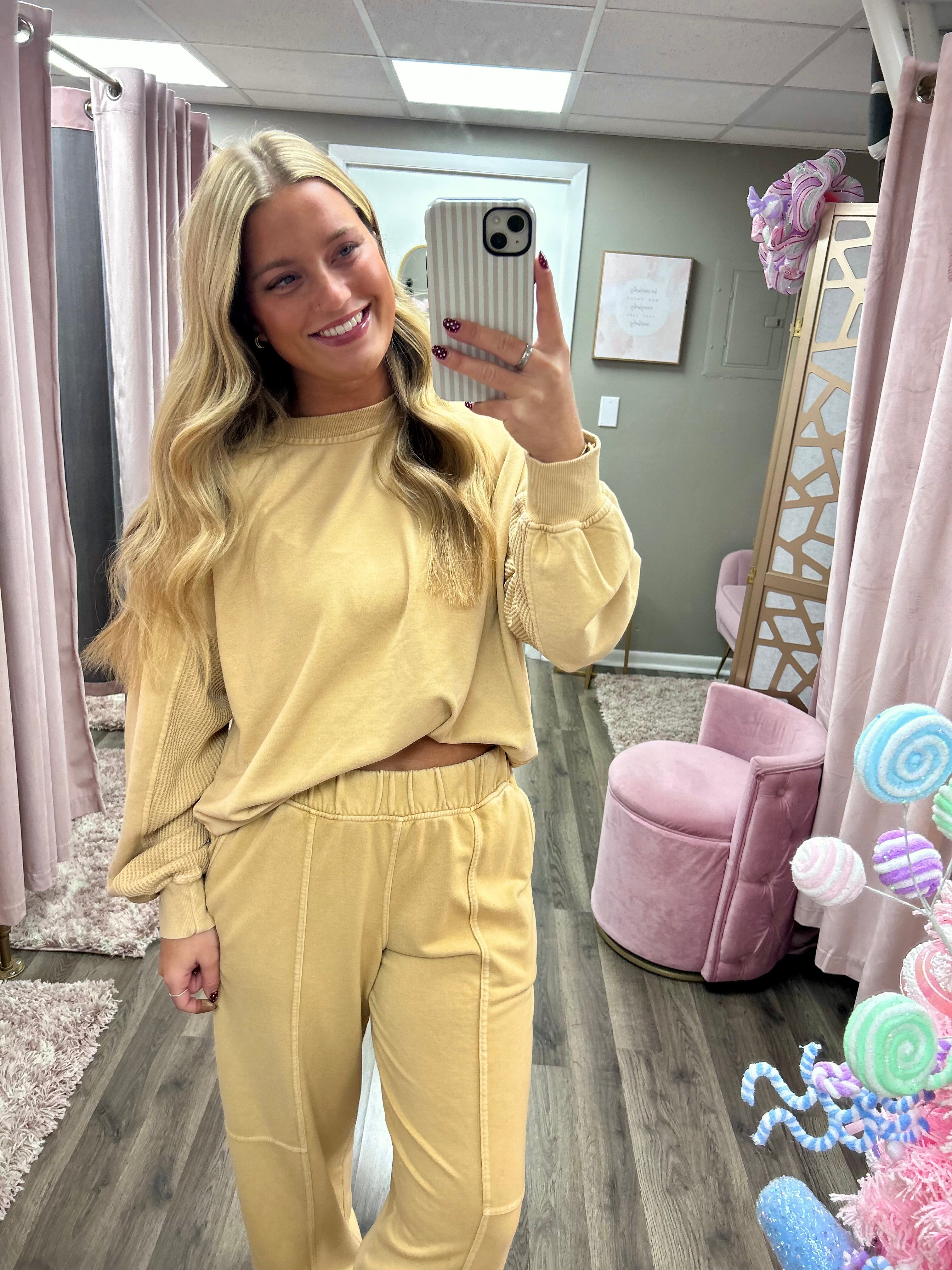 French Terry Waffle Sweatshirt