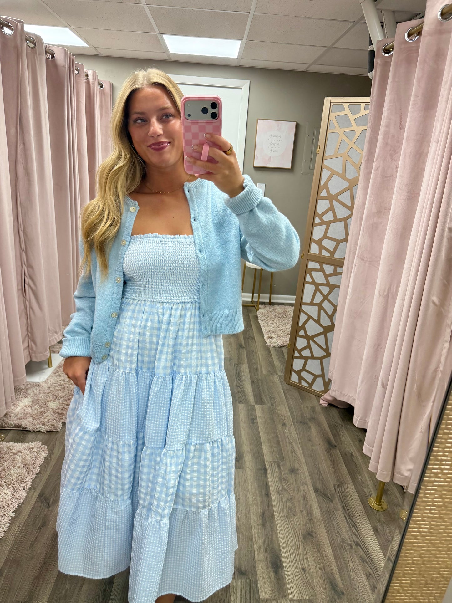 Gingham Multi Print Dress