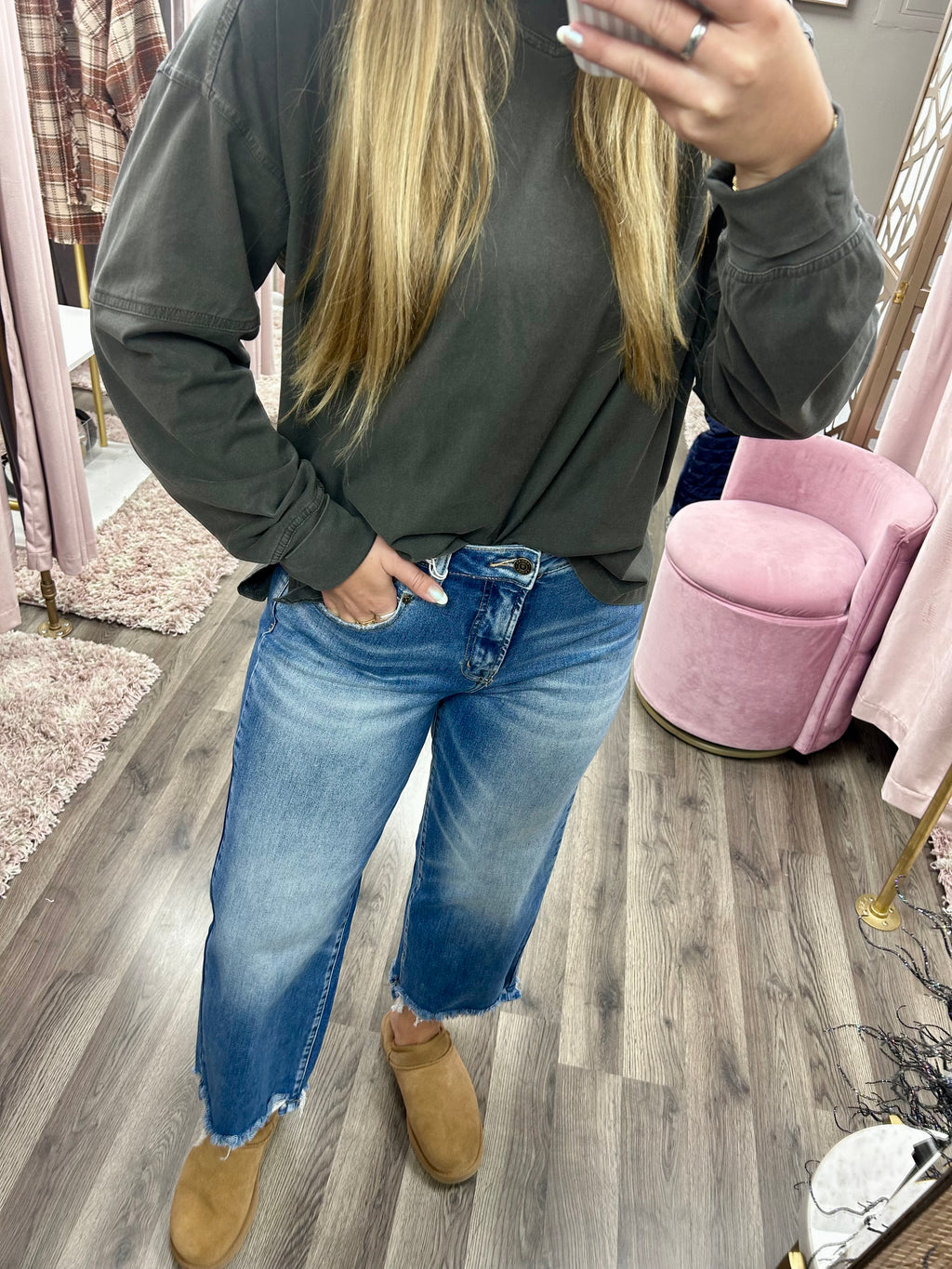 Bayeas High Rise Straight Leg Jean