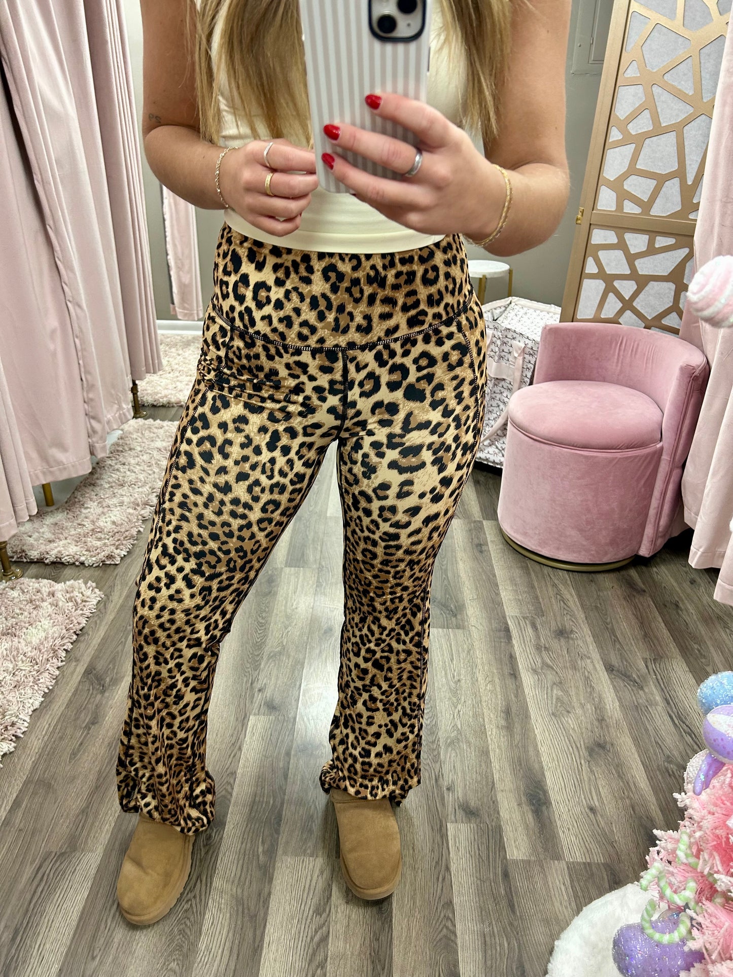 Leopard Printed Butter Flared Leggings