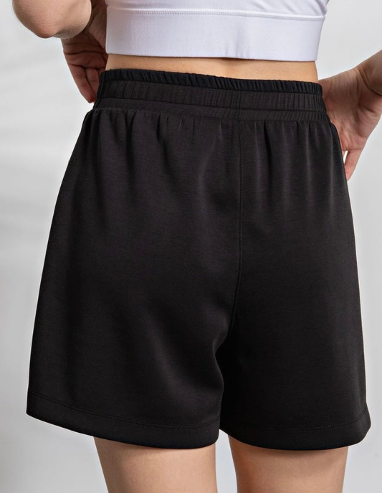 Plus Poly Span Shorts