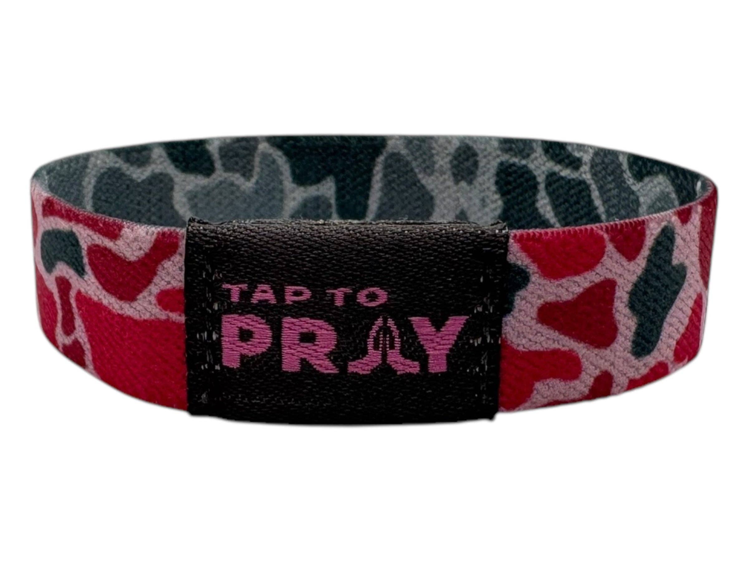 Tap To Pray™ Wristbands - River Rock Camo Pink & Ash