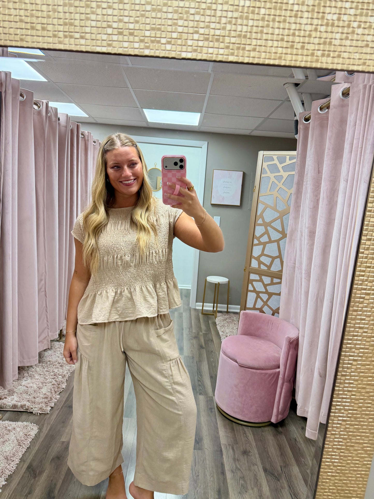 Baggy Wide Leg Cropped Pant