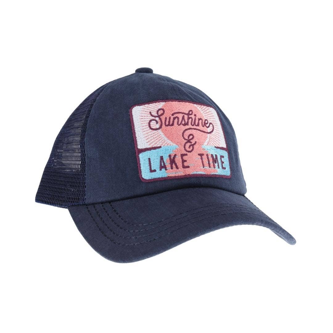 Embroidered Sunshine & Lake Time Patch C.C Hat