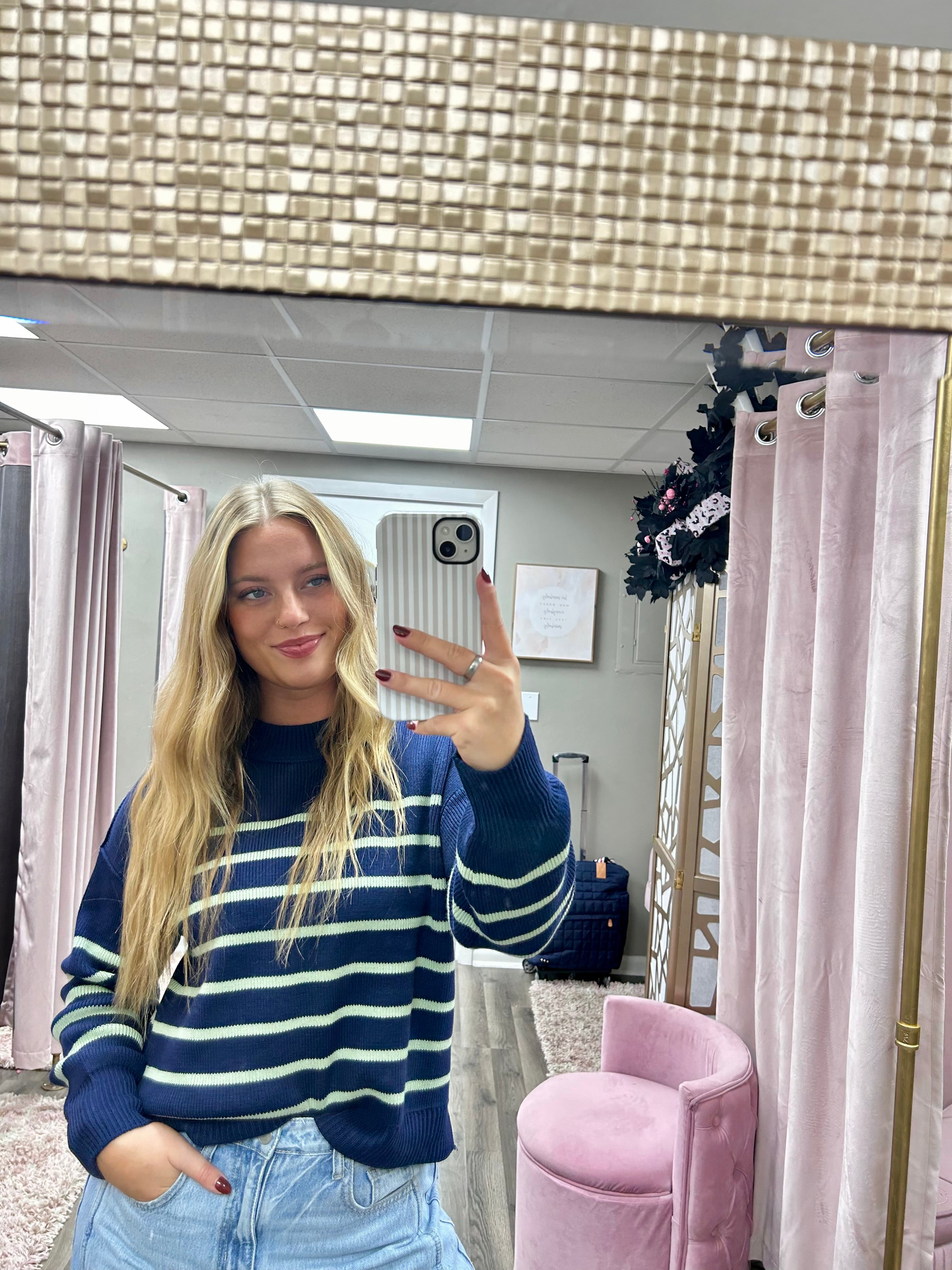 Thin Stripe Sweater Top