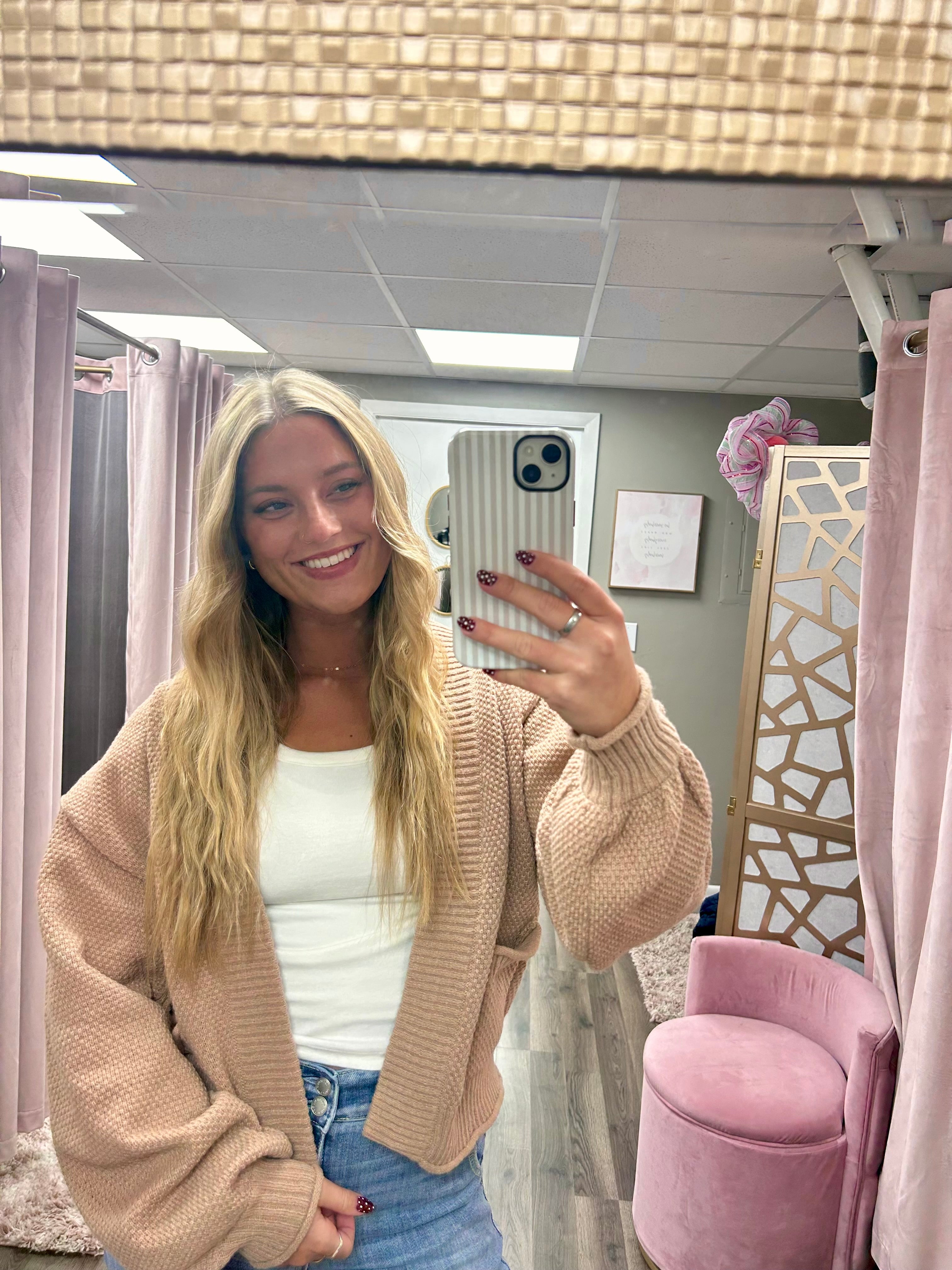 Oversized Textured Cardigan