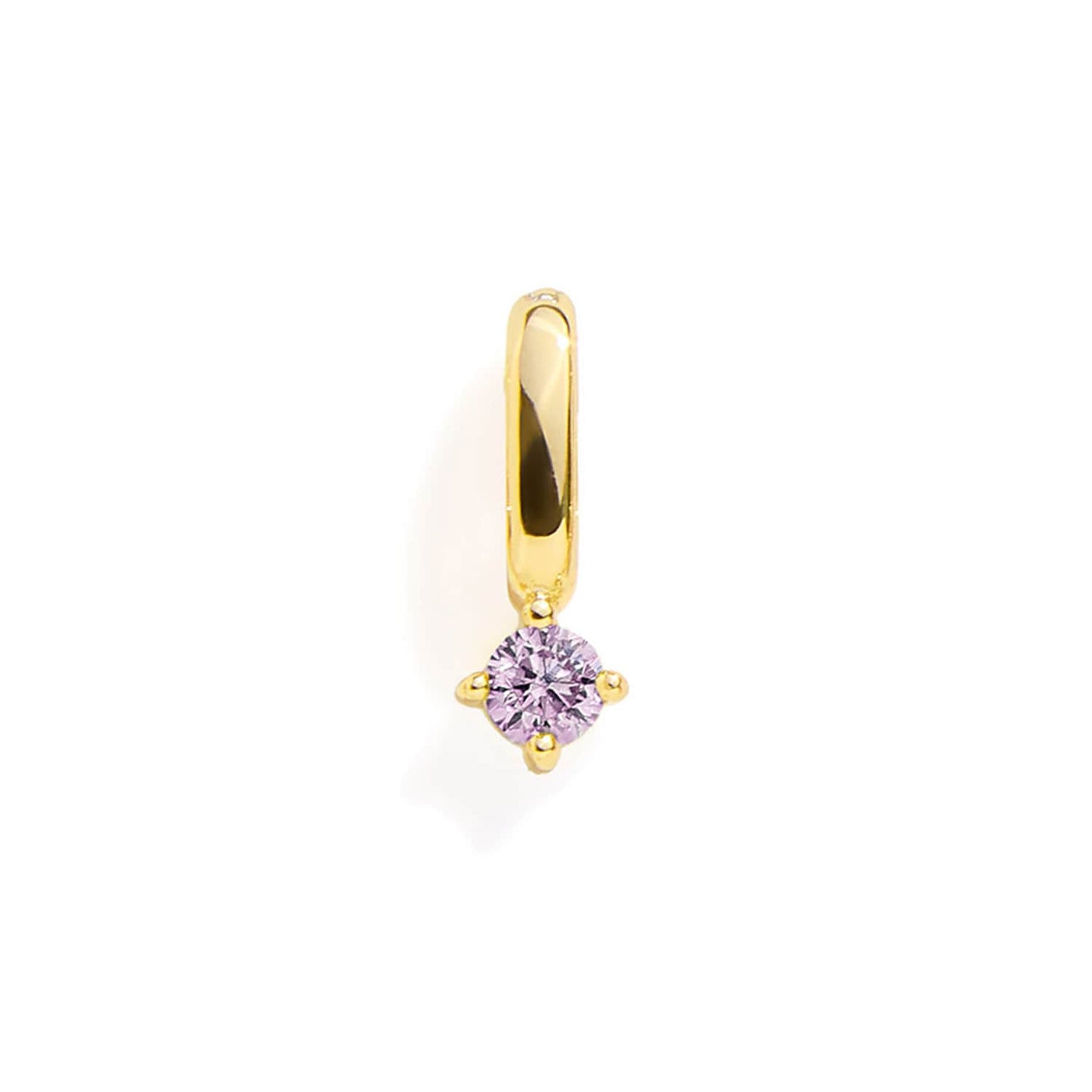 Birthstone Charm: Amethyst / Gold