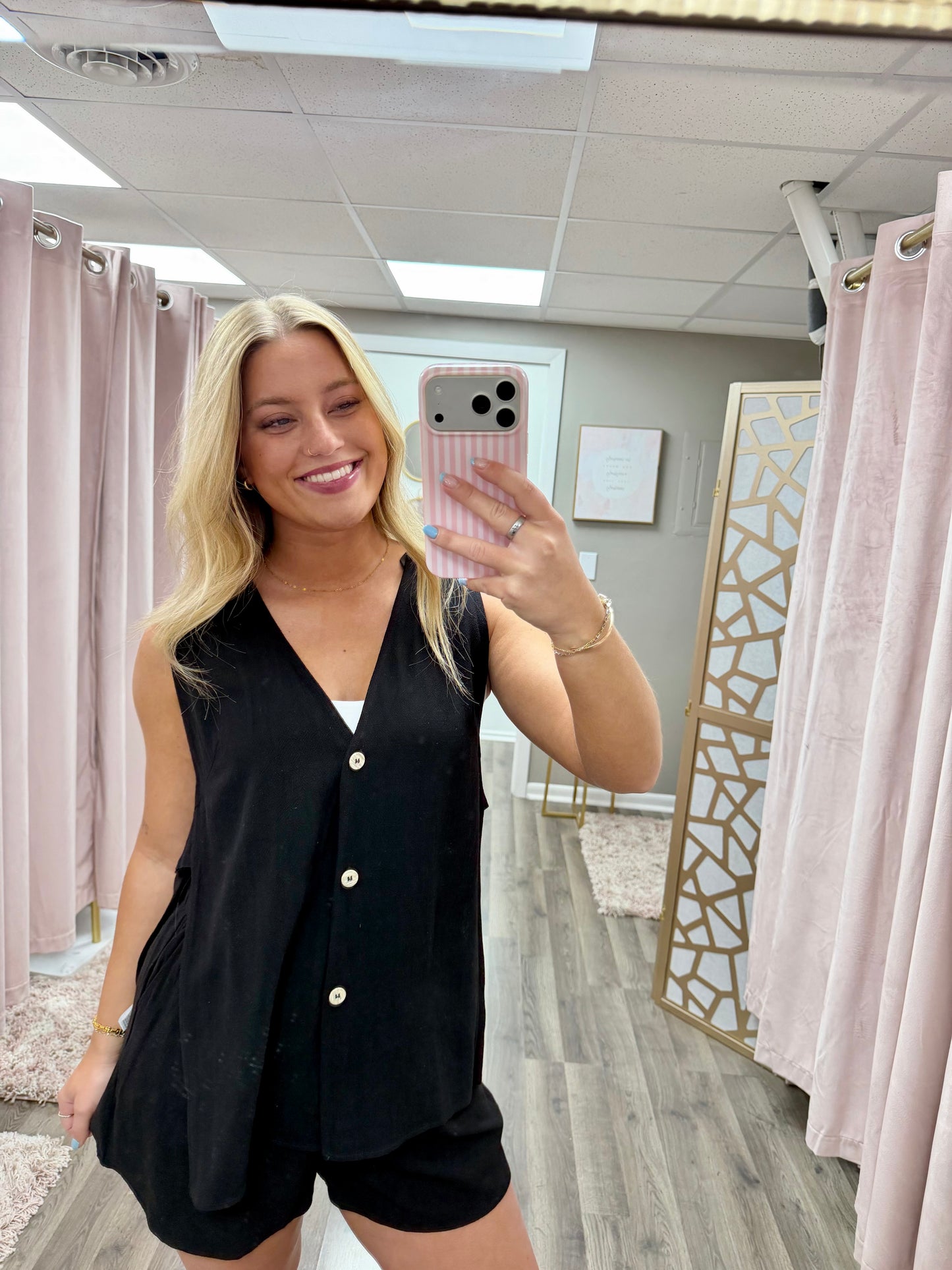 Linen Top & Short Set