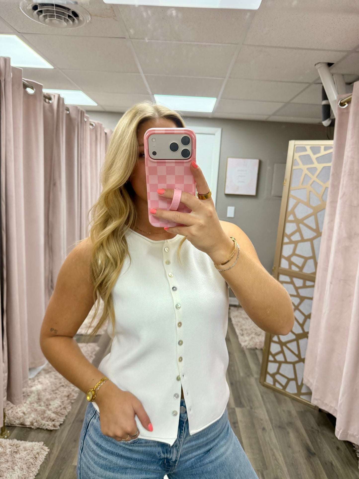 Rolled Hem Sweater Vest