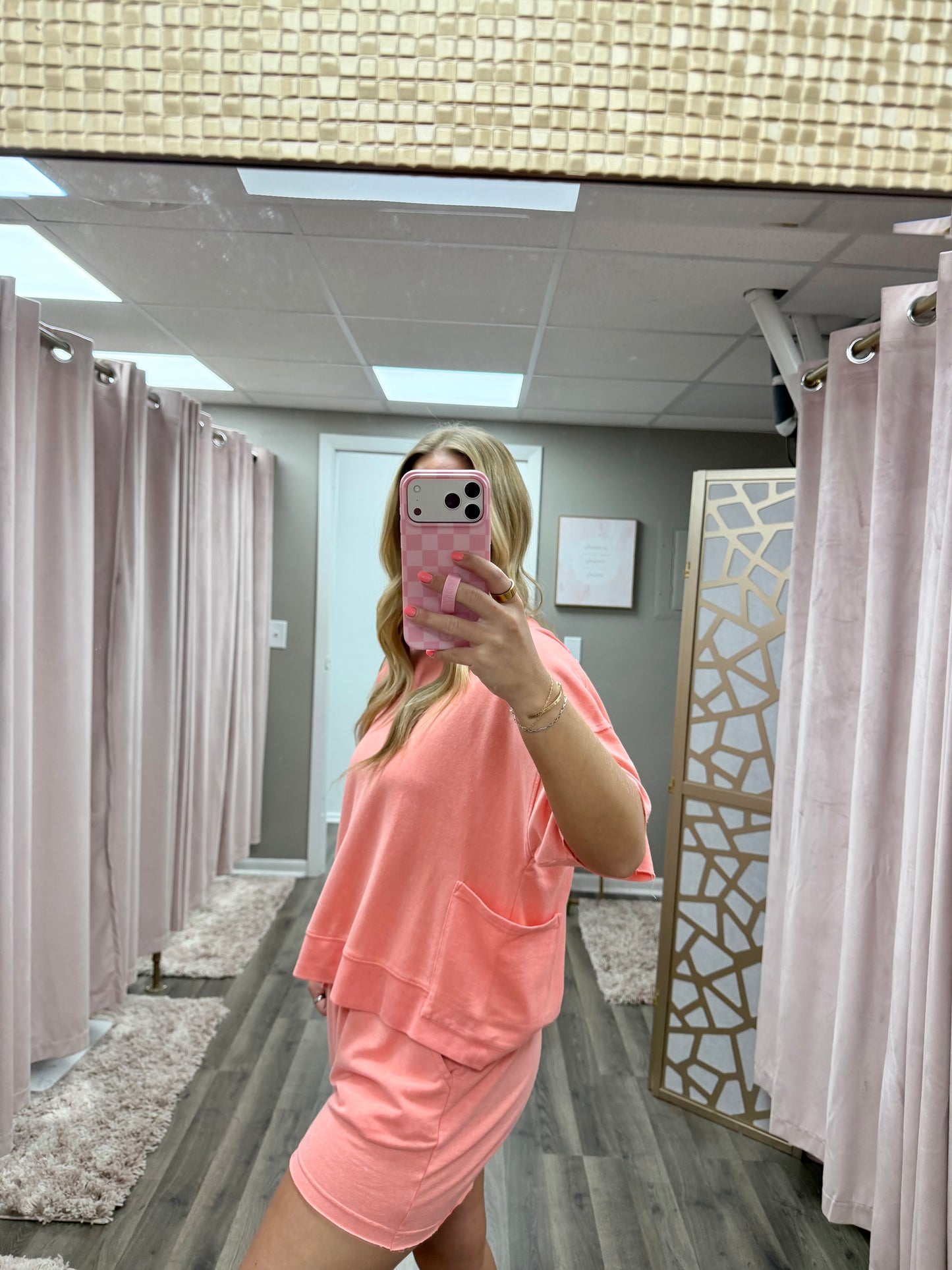 Mineral Wash Casual Tee & Short Set
