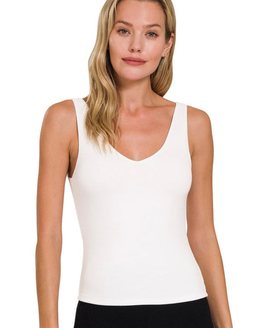 Double Layer V Neck Tank