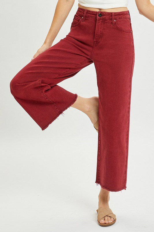 Risen Wine Crop Wide Pant