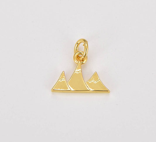 Gold Filled Dainty Mountain Charm Pendant, CP916