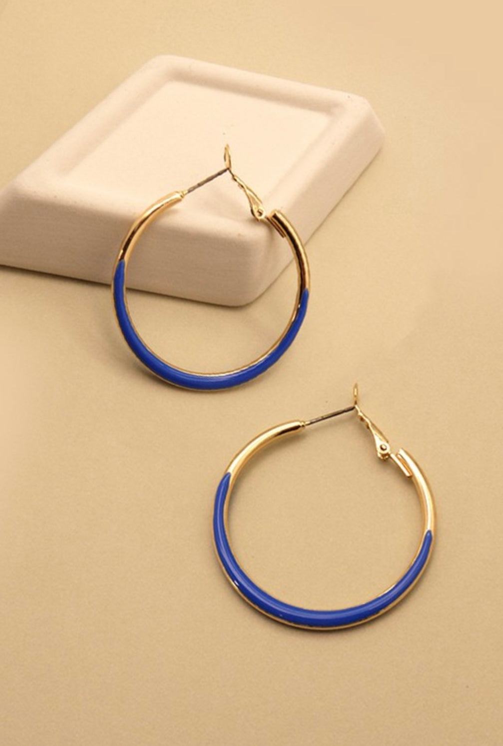 Double Sided Epoxy Hoop Earrings