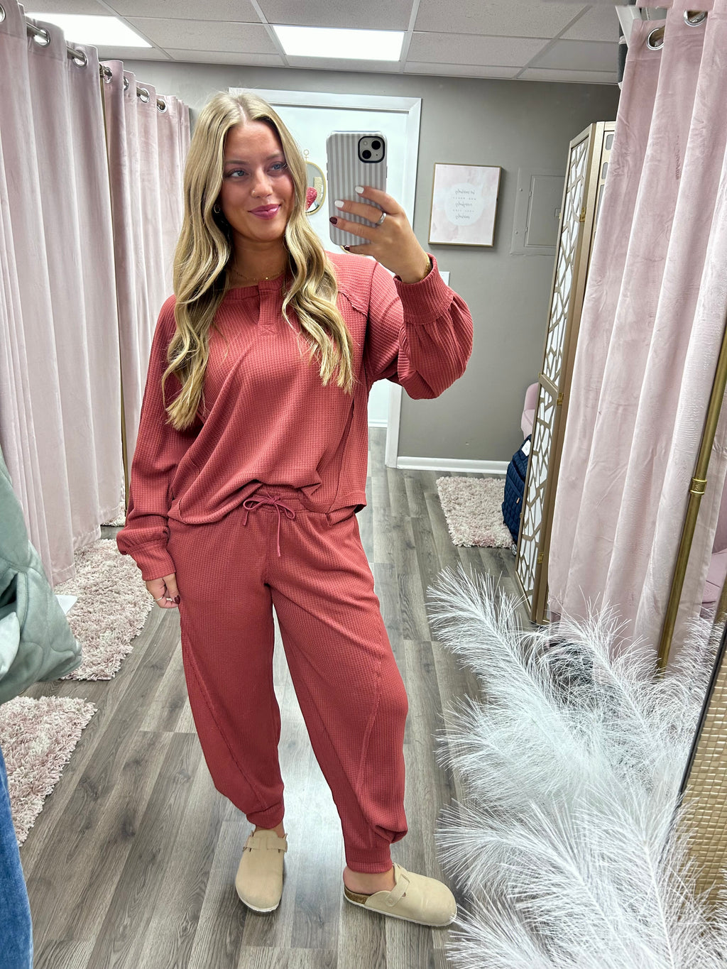 Soft Waffle Knit Long Sleeve