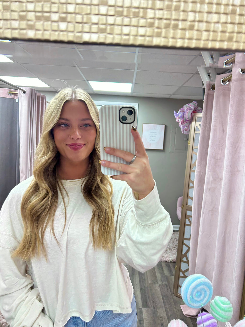 Cotton Open Back Long Sleeve