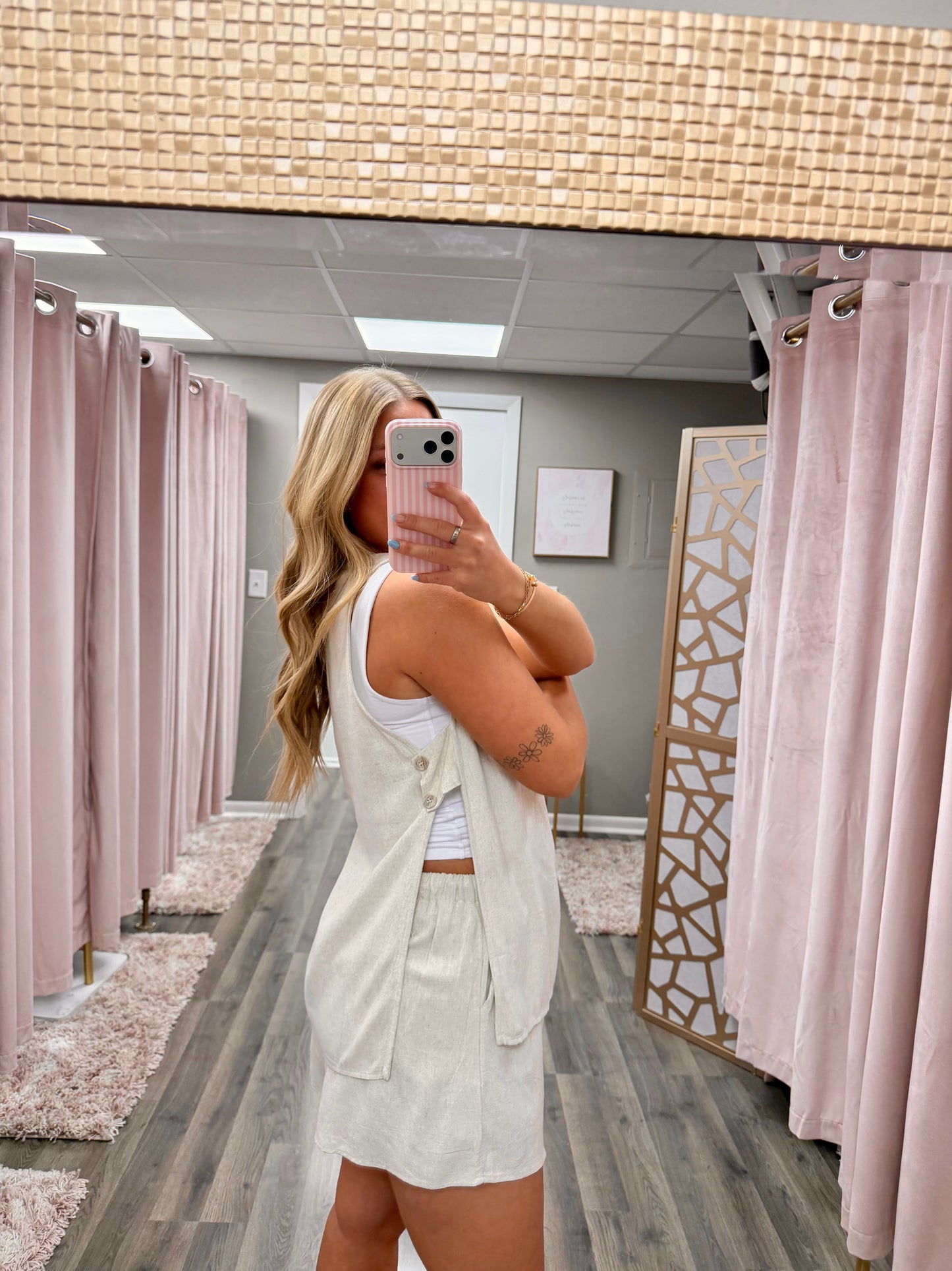 Linen Top & Short Set