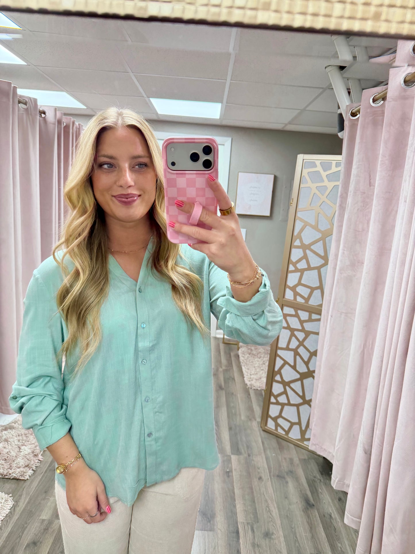 Flowy Lightweight Button Up