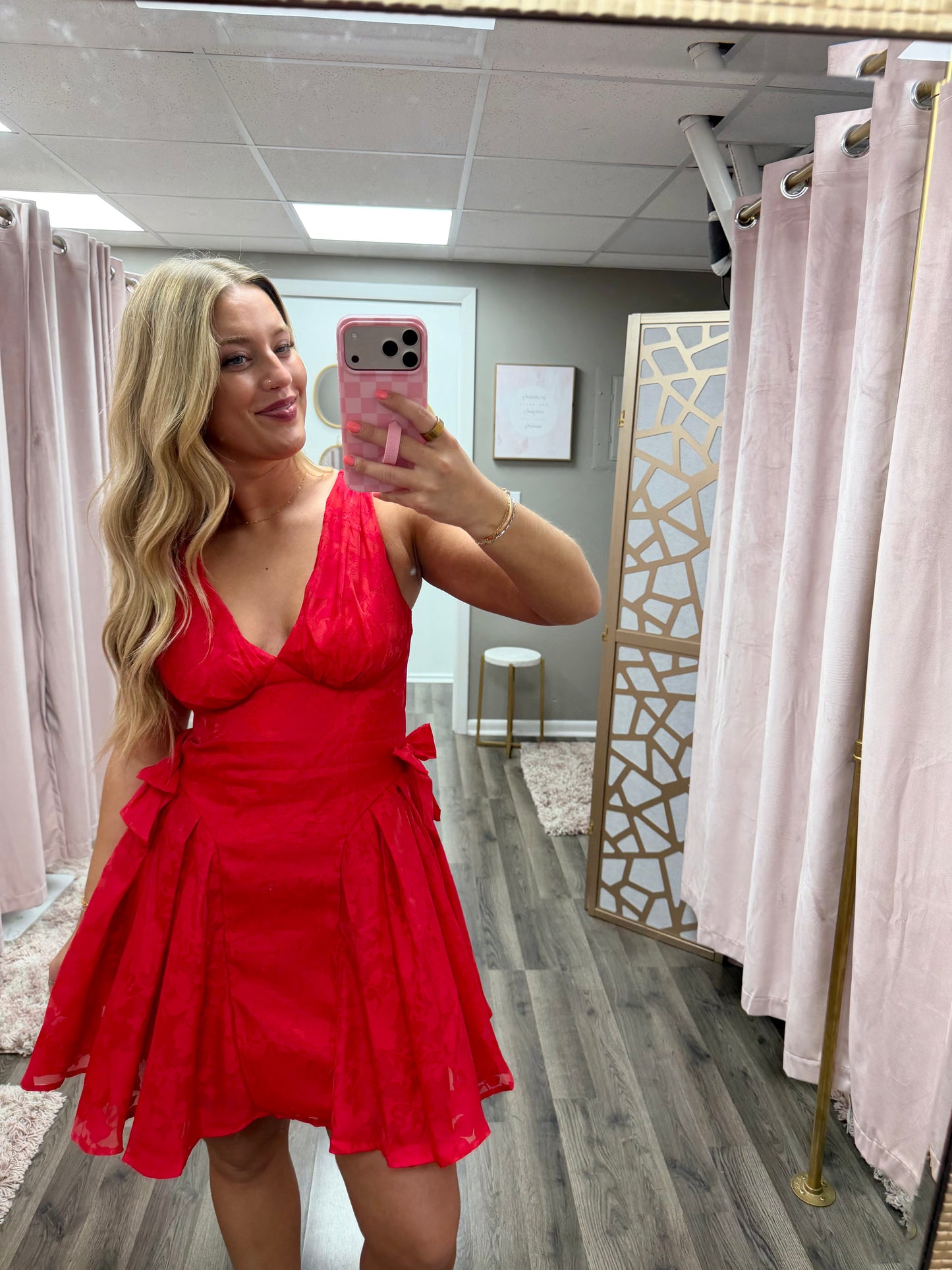 Floral Lace Mini Dress