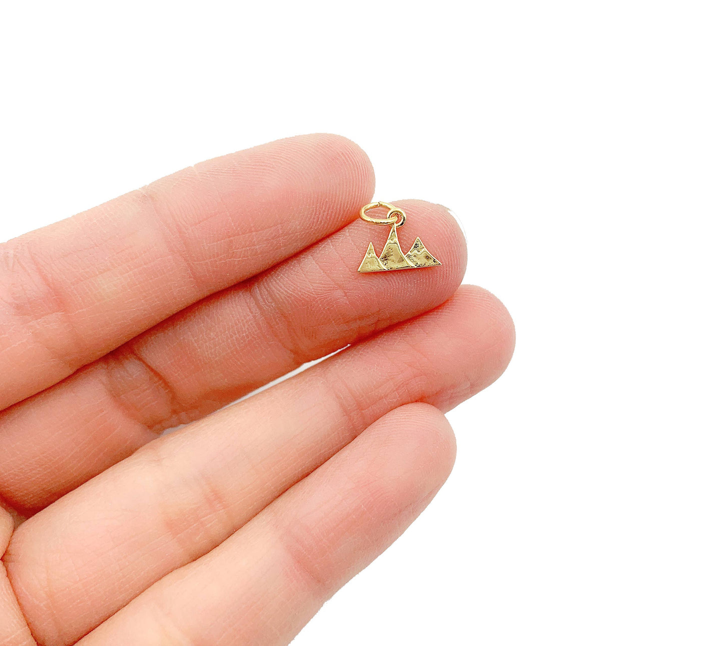 Gold Filled Dainty Mountain Charm Pendant, CP916