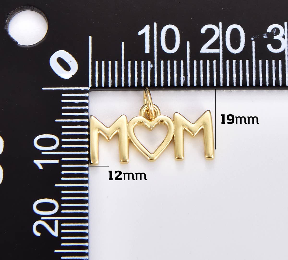 Gold Filled Mom Charm Pendant, Mothers Day Gift, CP1848