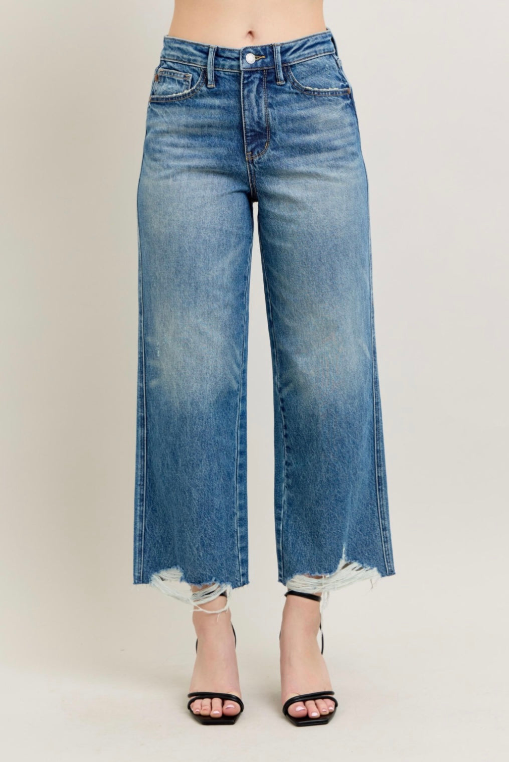 Judy Blue Rigid Magic Destroy Hem Crop Jean