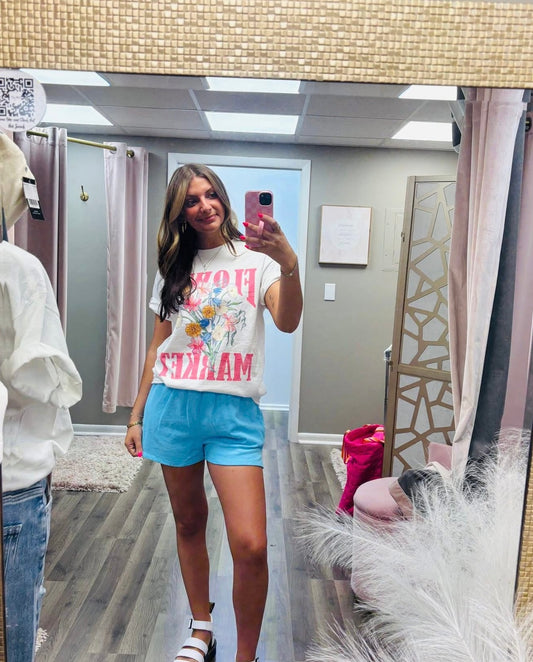 Garment Dye Mineral Wash Shorts