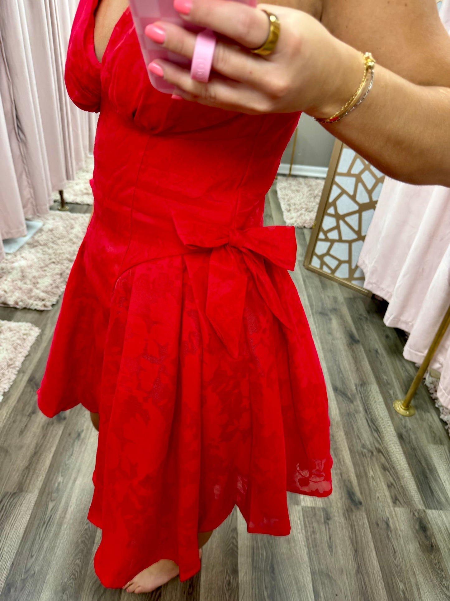Floral Lace Mini Dress