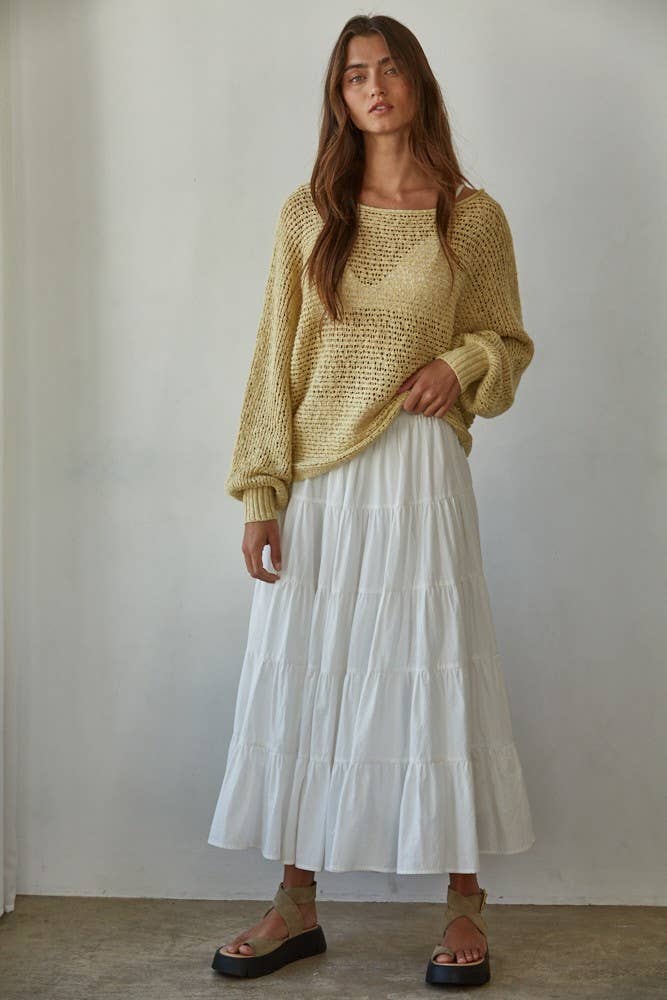 Knit Crochet Round Neck Long Sleeve