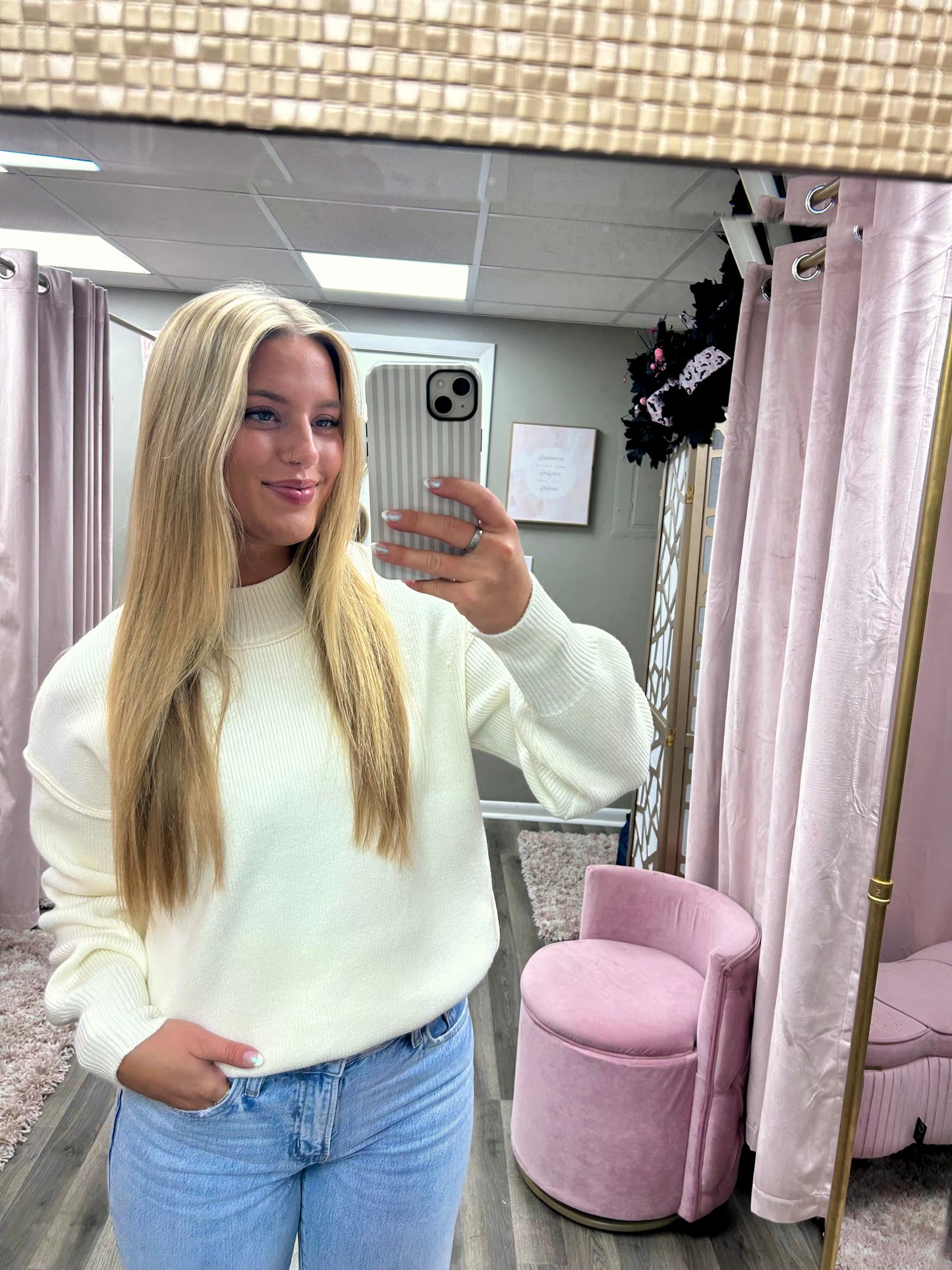 Thickband Drop Shoulder Sweater