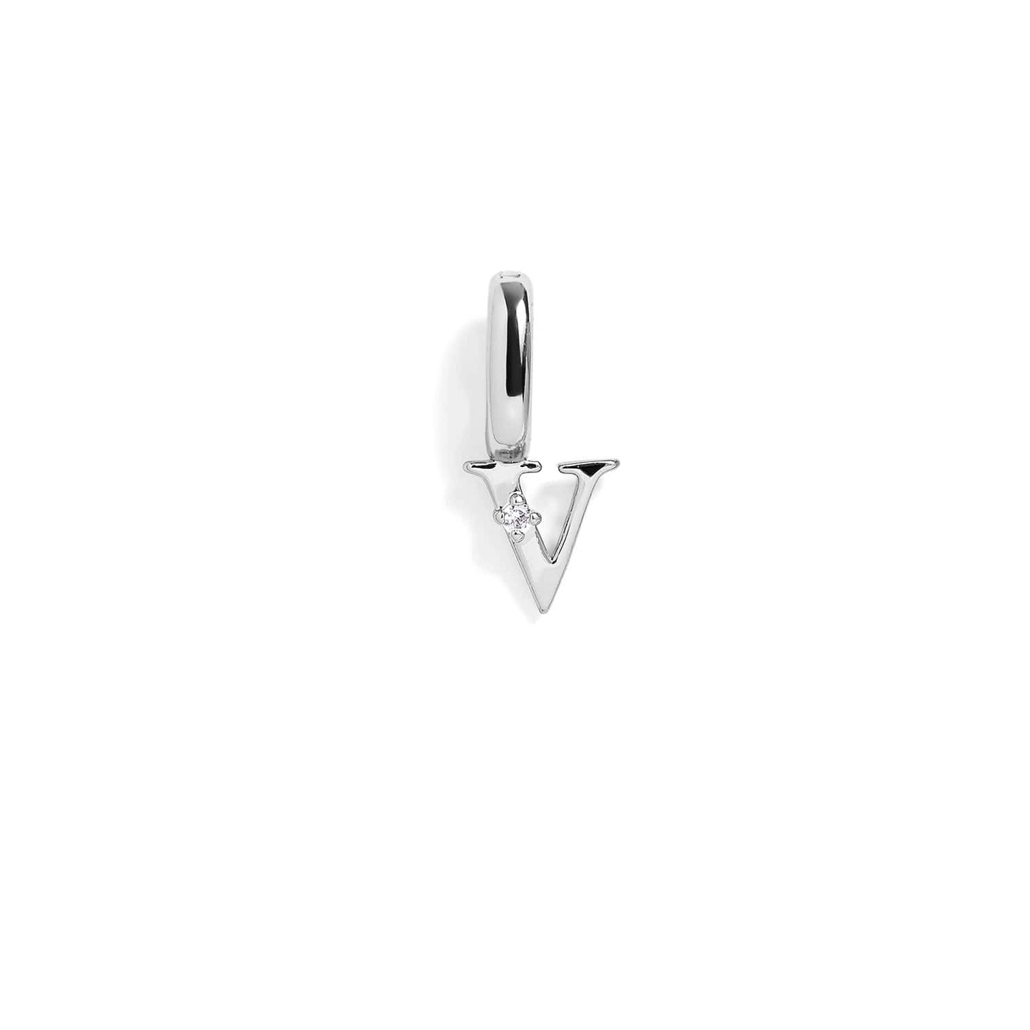 Letter Charm: Silver / V