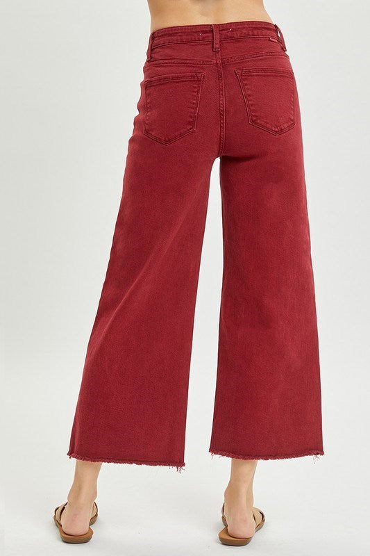 Risen Wine Crop Wide Pant