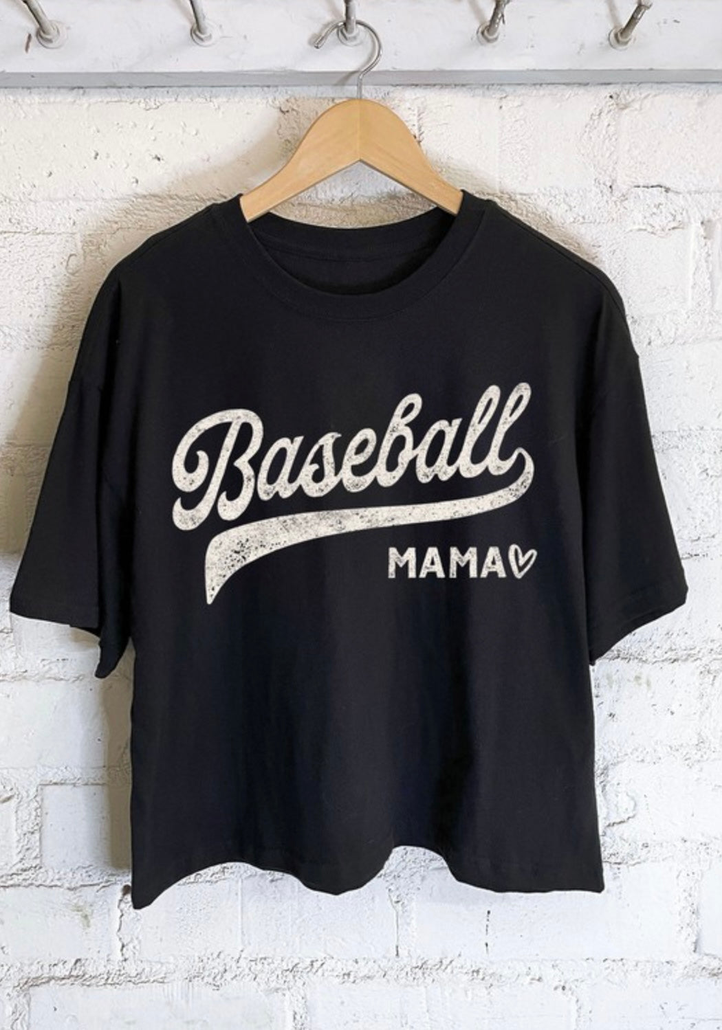 Baseball Mama Long Crop Tee