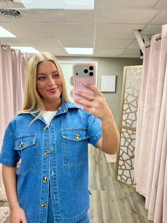 Button Up Denim Shirt