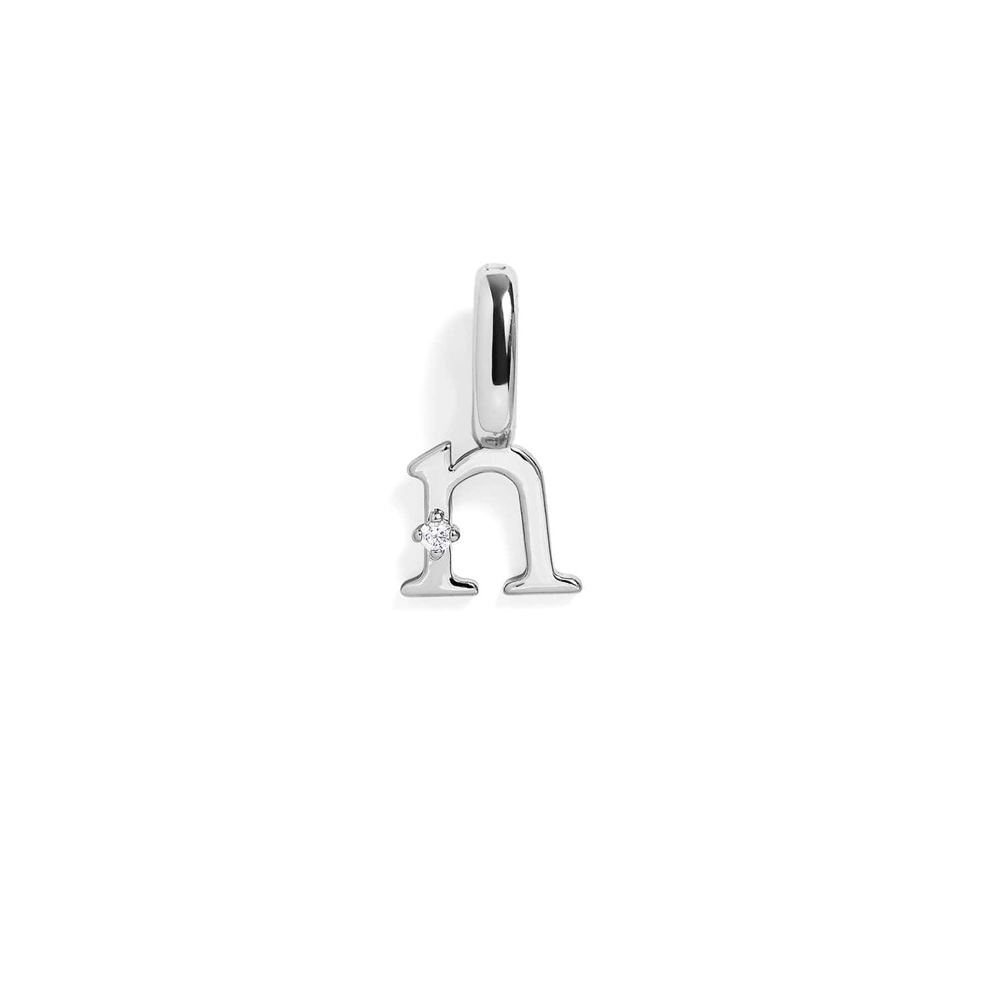 Letter Charm: Silver / N