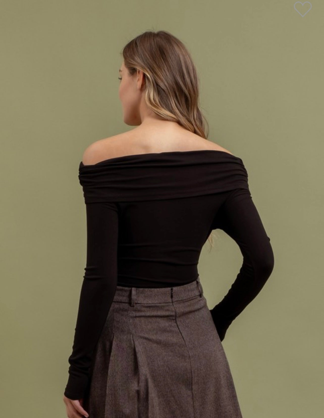 Off the Shoulder Fold Over Top