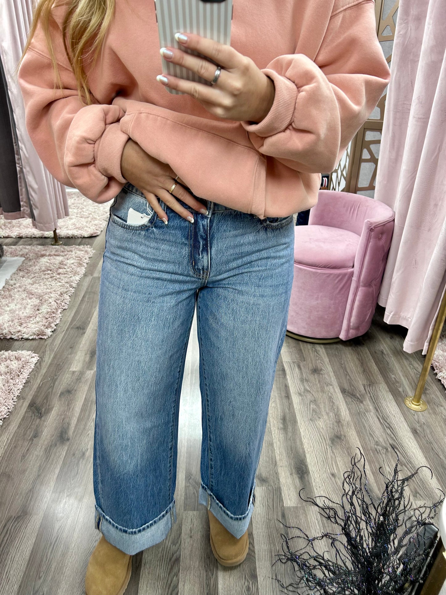 Cello Low Rise Wide Leg W/ Cuff