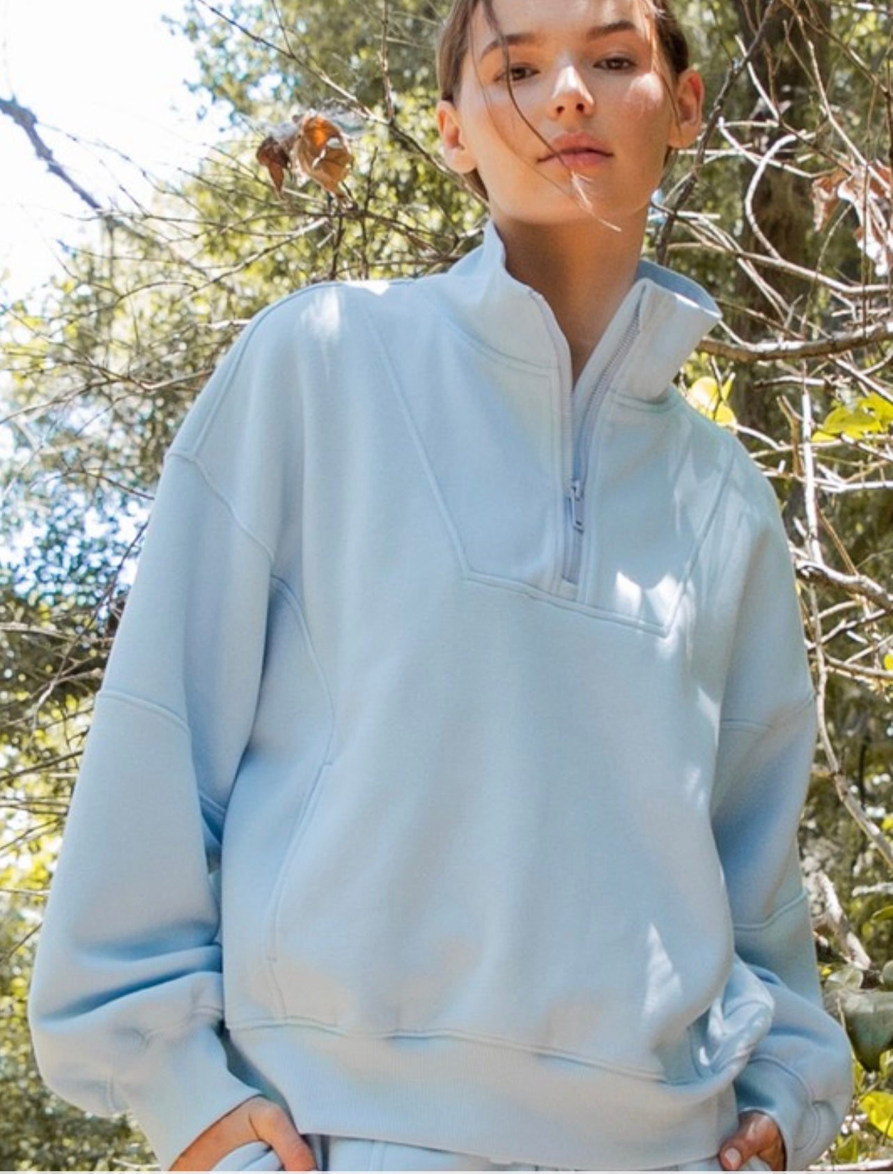 Plus Fleece Quarter Zip Top