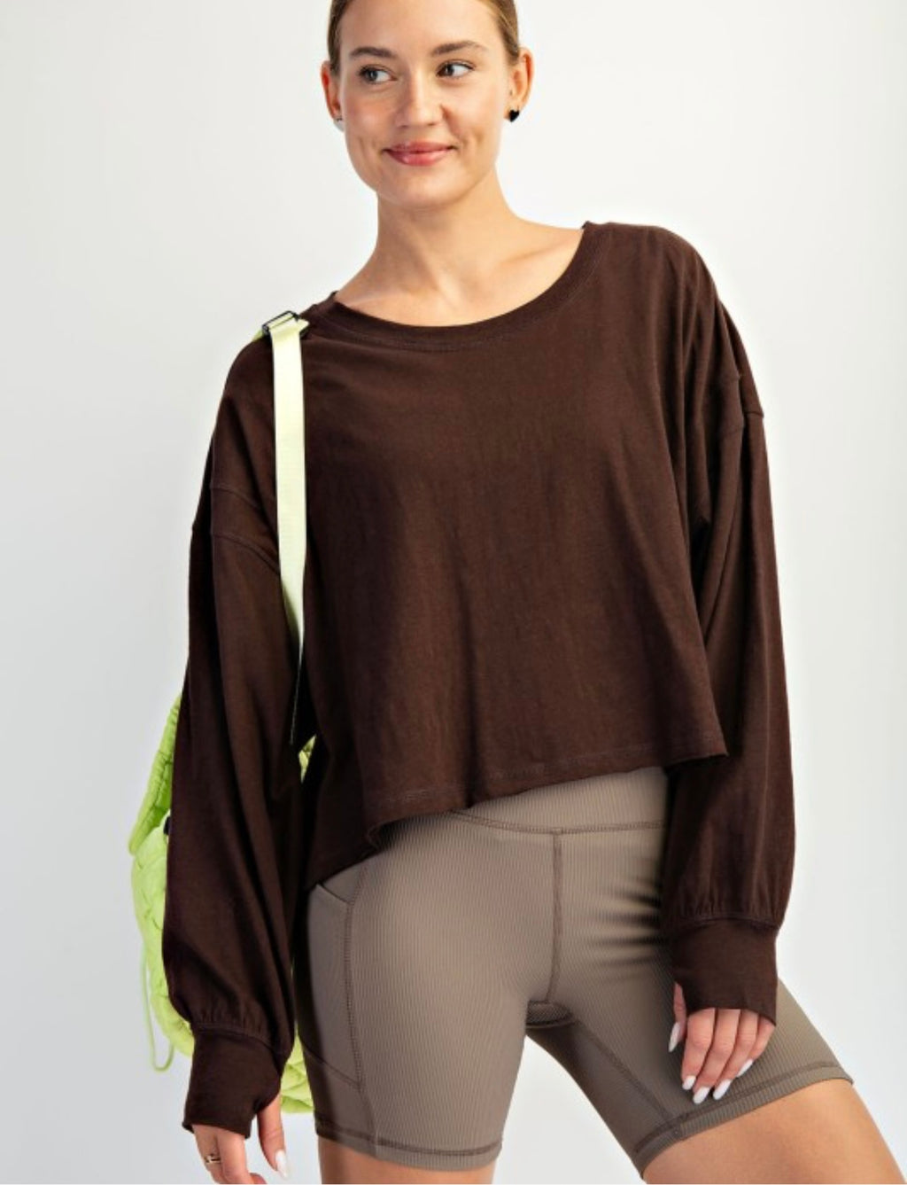 Cotton Open Back Long Sleeve